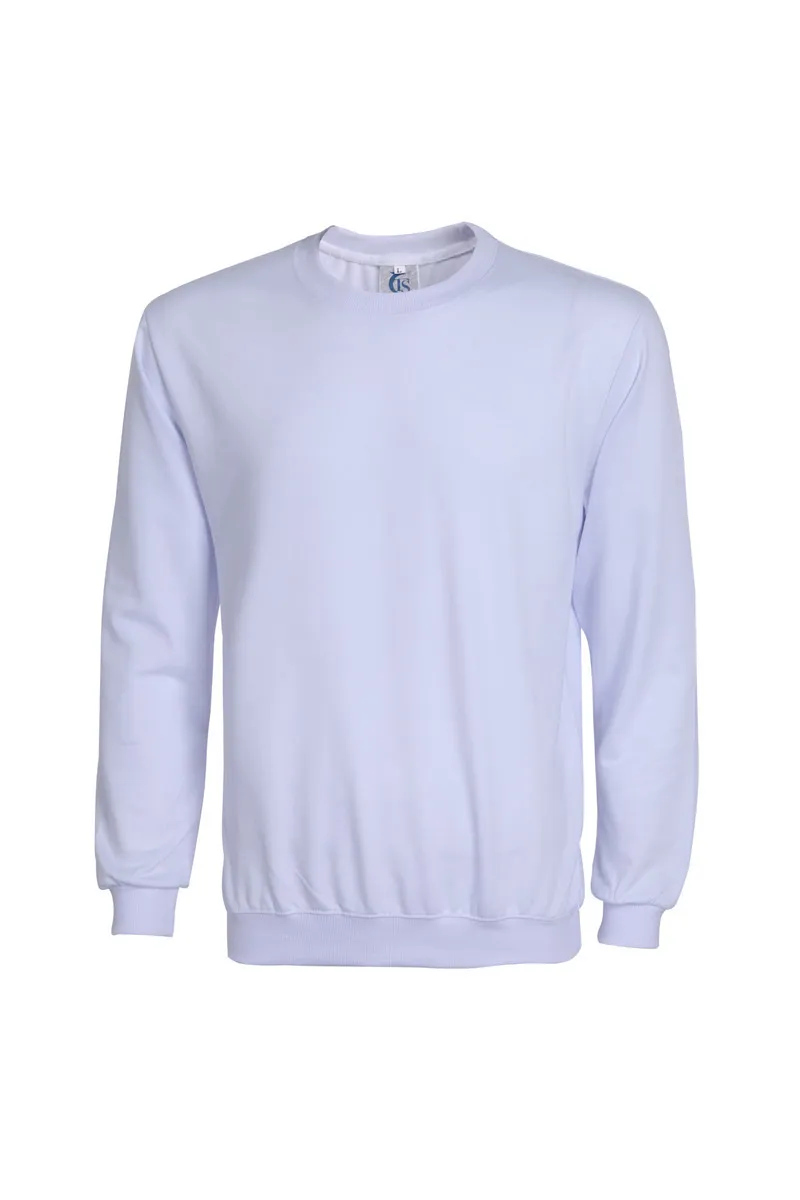Solid Color Base Shirt Round Neck Pullover Sweater - White