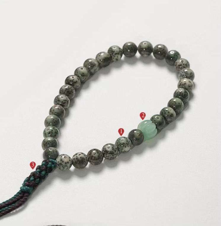 Star And Moon Bodhi Seed Beaded Bracelet