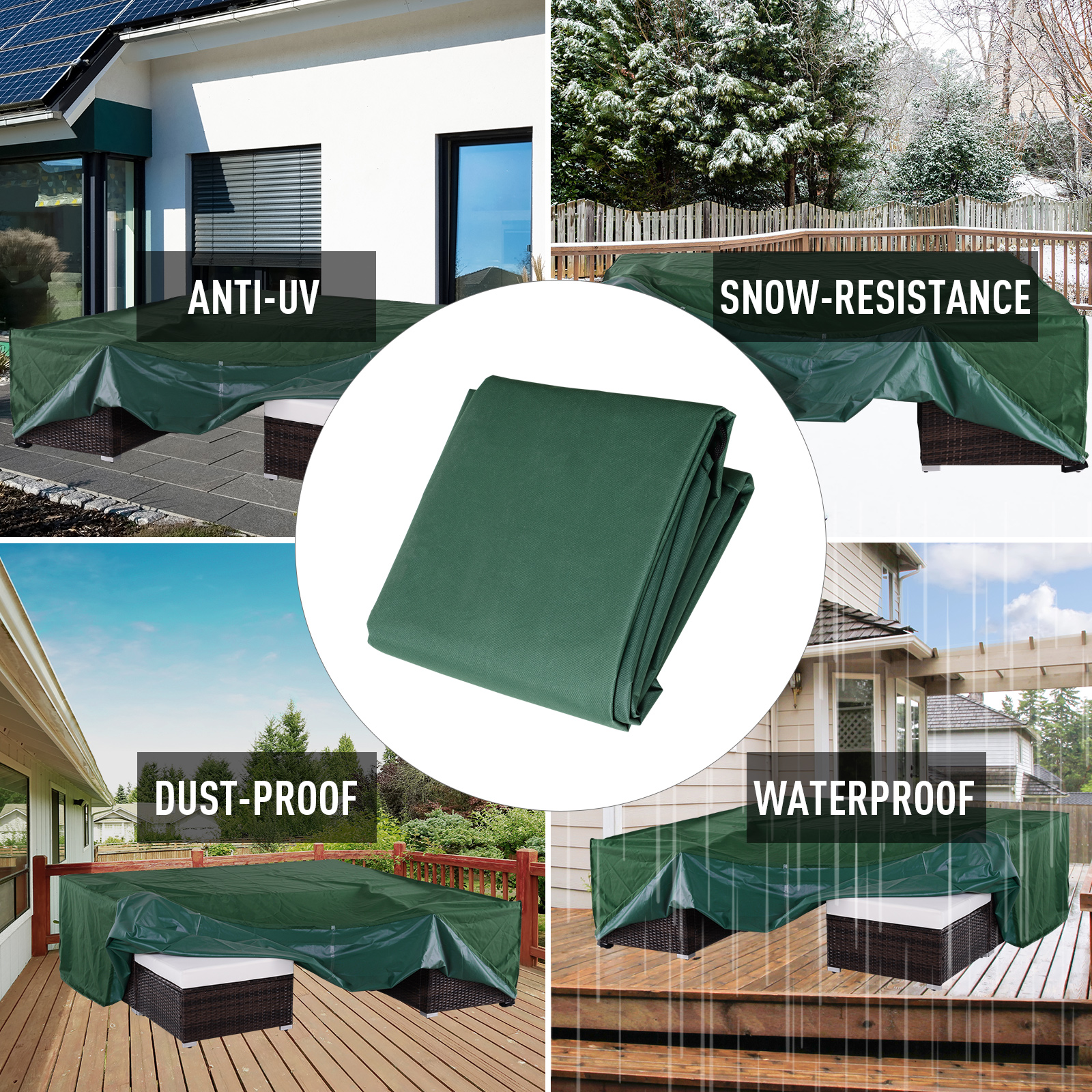 Outdoor Garden Furniture Cover, Waterproof And UV Resistant, 600D High-strength — image 8