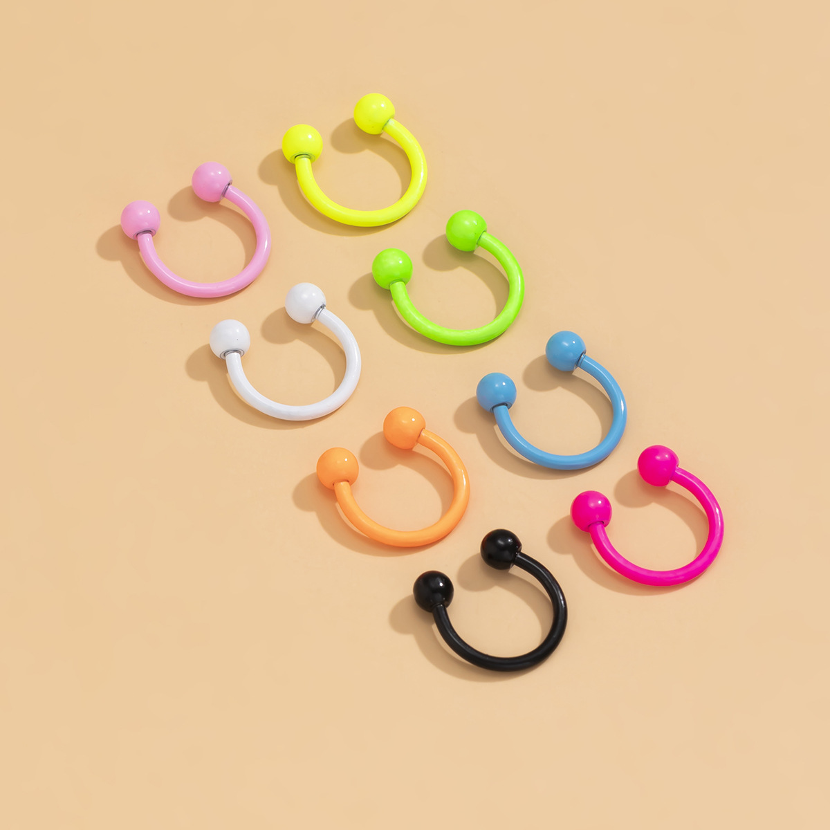 Retro Color Stainless Steel Ear Bone Clip Trendy Hip-hop Simple