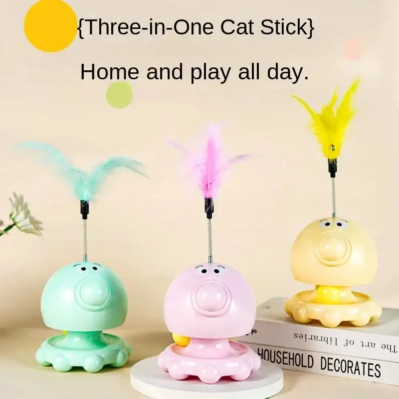 Tunnel Funny Cat Ball Leaking Food Stick