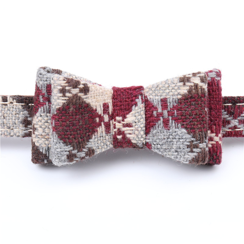 Bow collar brown