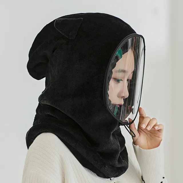 Autumn And Winter Women's Cycling Windproof Baotou Warm Hat Outdoor Blacka - Shop at LoveMi