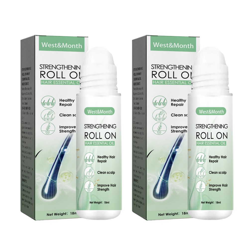 West&Month Hair Roller Balls Scalp Massage Moisturizing Hair Roots Thickening Hair Hair Treatment Roller Balls Essential Oil 2Pcs - Shop at LoveMi