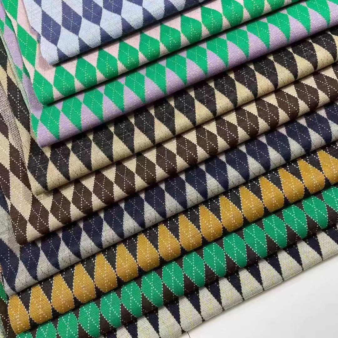 Yarn-dyed Jacquard Checkerboard Checked Men's And Women's Luggage Fabric Knitted