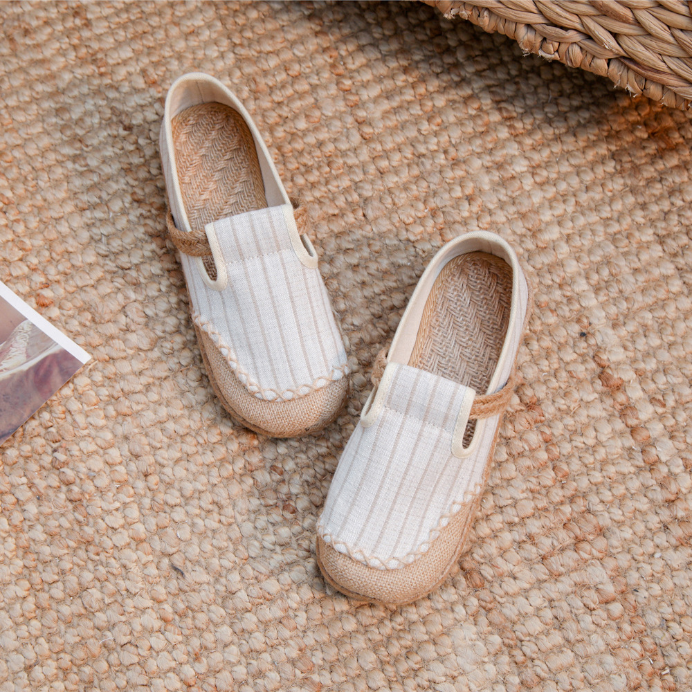 New Linen Shoes Women's Artistic Striped Color Matching — image 16 of 17