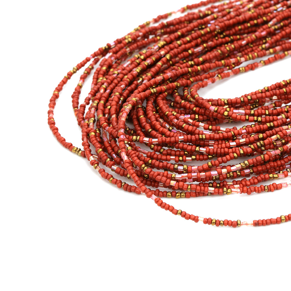 European And American Retro Ethnic Temperament Rice Beads Clavicle Chain Female