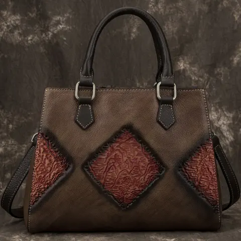 Top Layer Cowhide Retro Fashion Casual Handbag