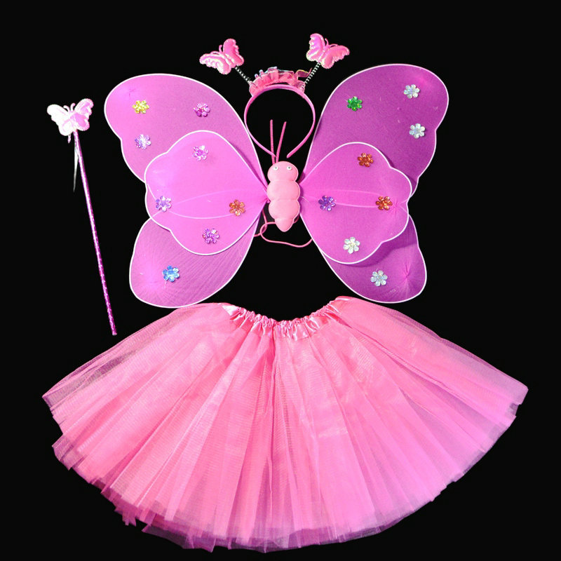 Activity Stage Performance Children's Toys Cos Angel Butterfly Wings Skirt Fairy Stick Suit