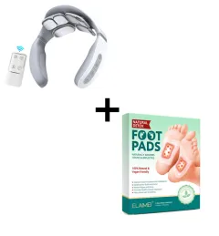 Neck Protector Six Heads With Wormwood Health Sleep Foot Patch Set - White - View 1