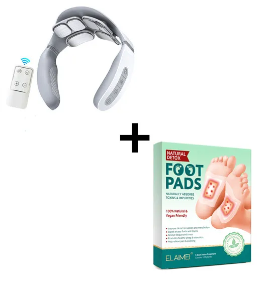 Neck Protector Six Heads With Wormwood Health Sleep Foot Patch Set White - Shop at LoveMi
