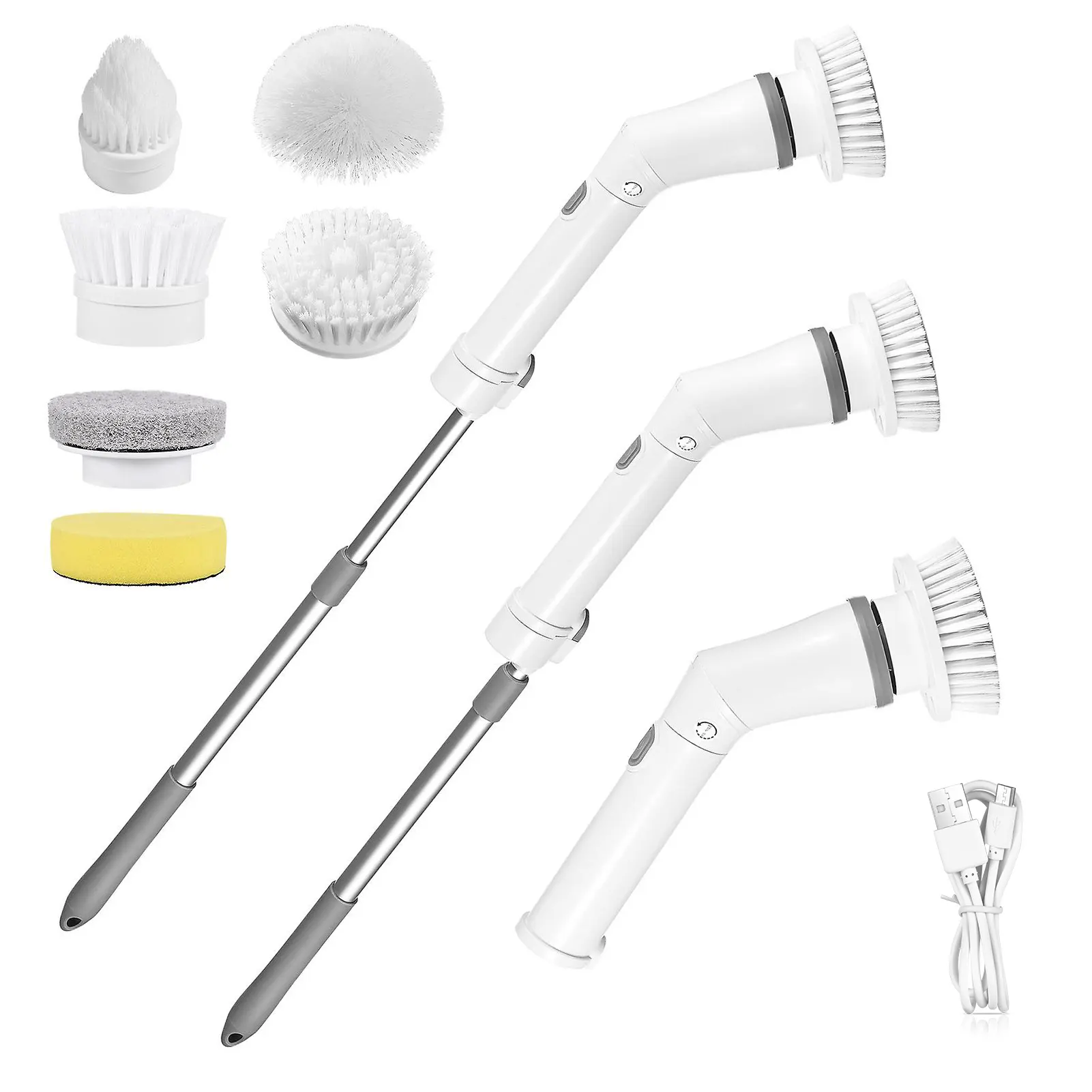 Electric Spin Scrubber Cordless Rechargeable Telescopic Cleaning