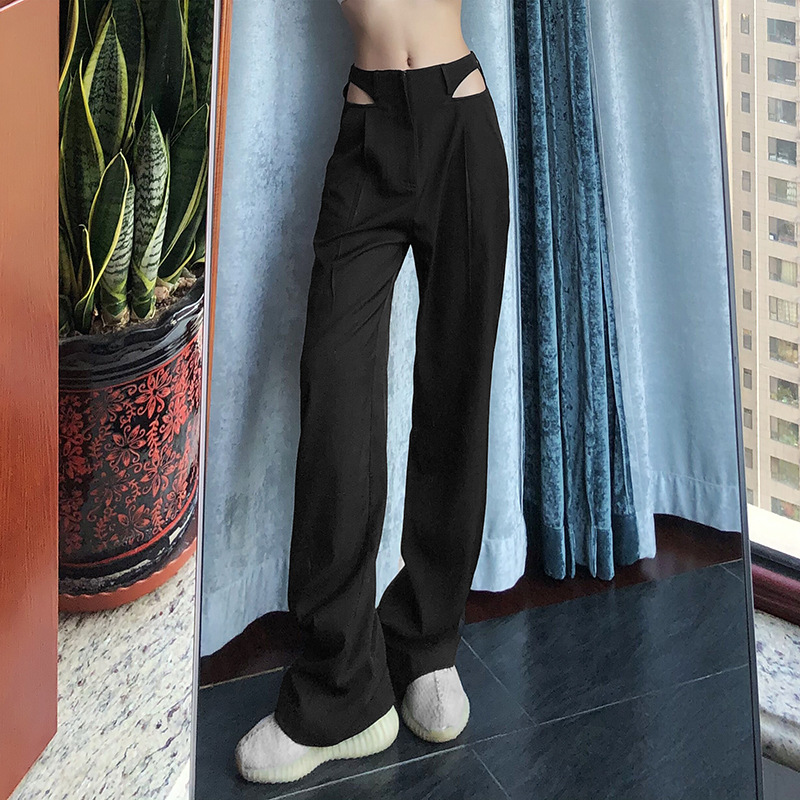 Title 3, Loose And Slim Black Pants With Long Legs