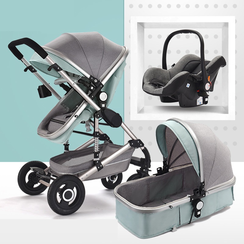 Sitting And Lying Portable Folding High-landscape Shock-absorbing Two-way Stroller For Newborn Babies - Image 10