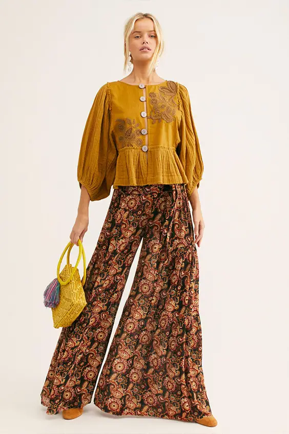New Digital Printed Women's Loose Casual Pants Beach Wide