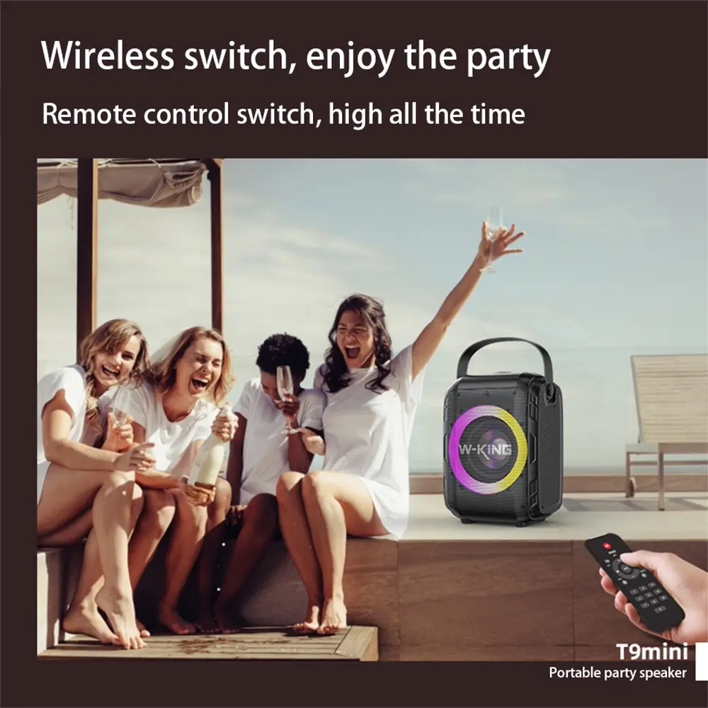 Bluetooth Speaker Wireless Connection Portable With Cool Light Circle Full Frequency Speaker Portable And Horizontal