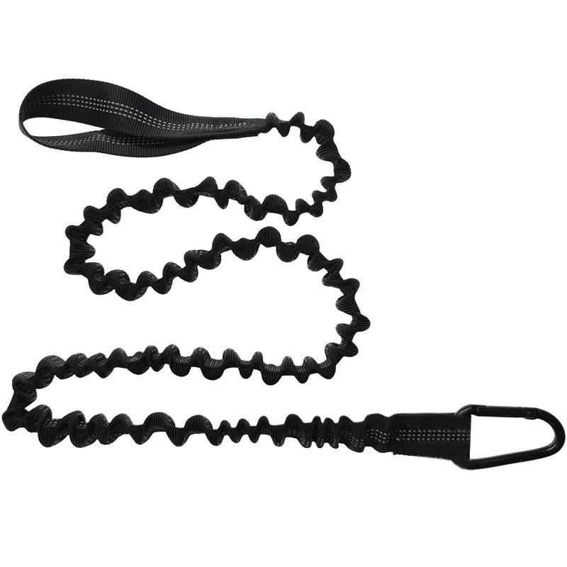 Elastic Kayak Paddle Leash Stretchable Strap For Paddles Canoe Oars Black