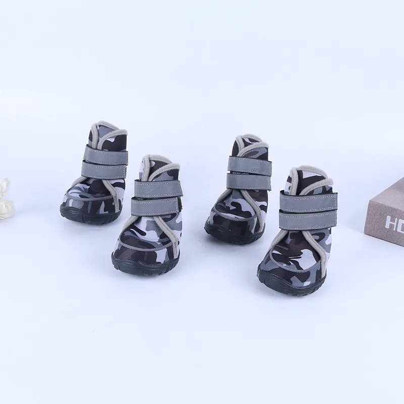 Wear Cute Pet Dog Shoes All Seasons - Black And White Camouflage