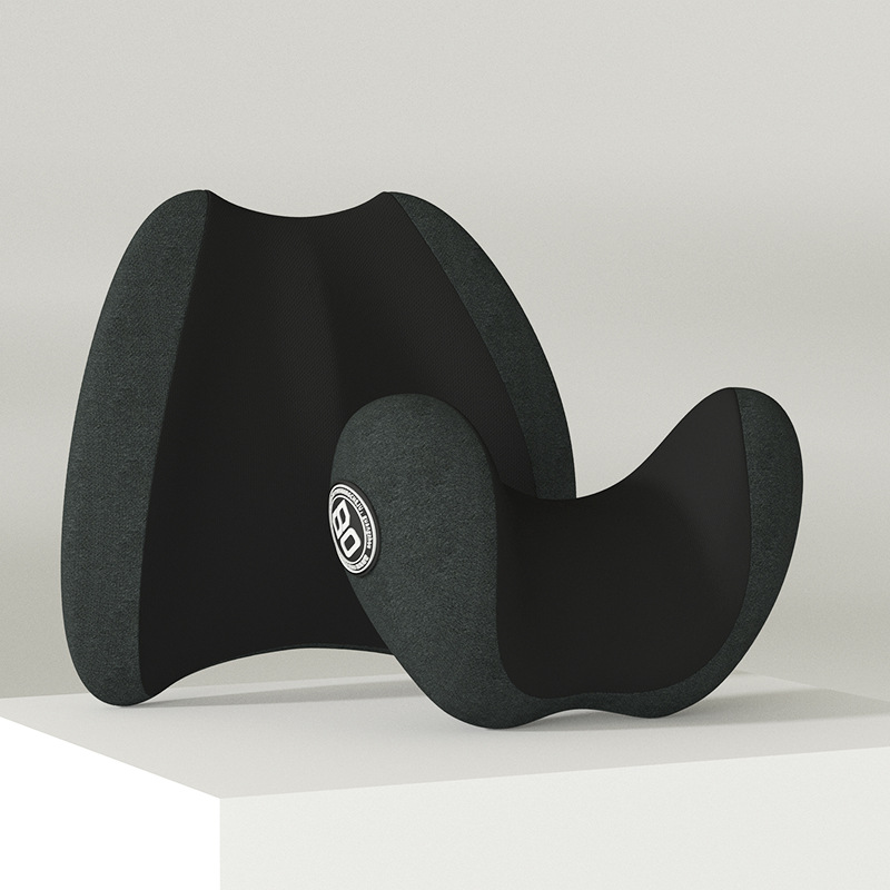 Black headrest lumbar support