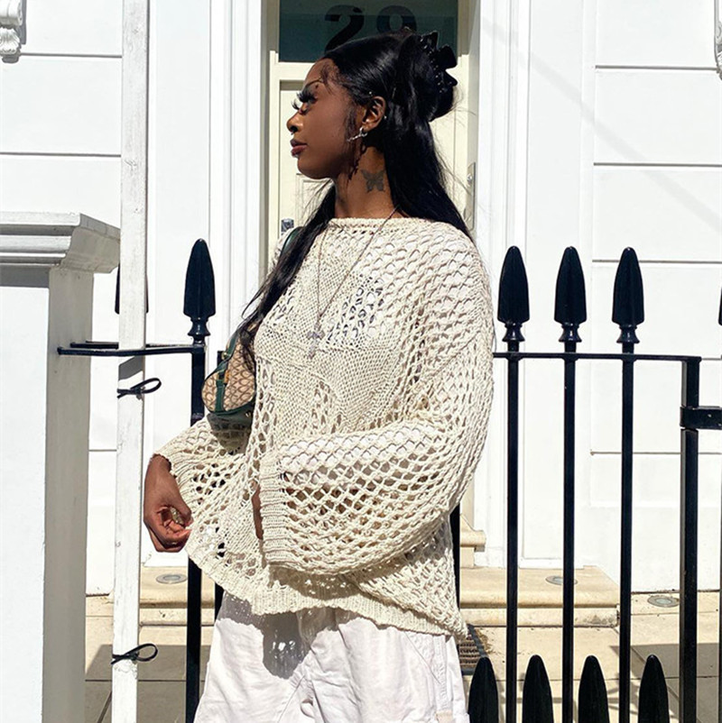 Summer Perspective Retro Top Beach Knit Sweater