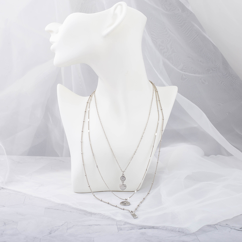 Design Sense European And American Pearl Jewelry Letters Sweater Chain Clavicle