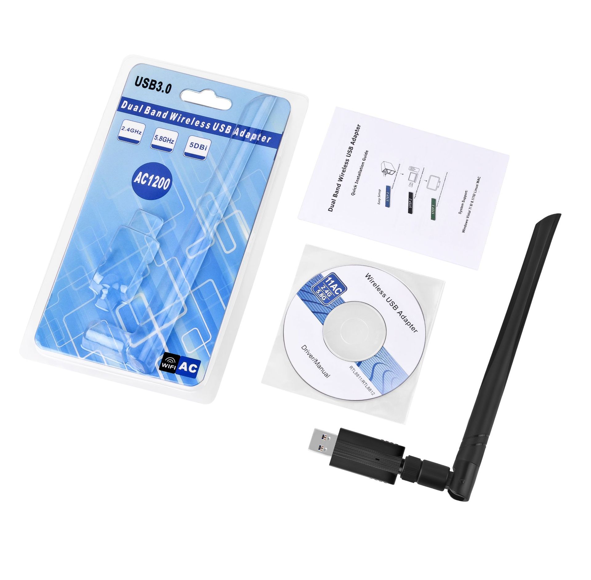 Wireless Network Card Wifi Receiving Transmitter Drive Free