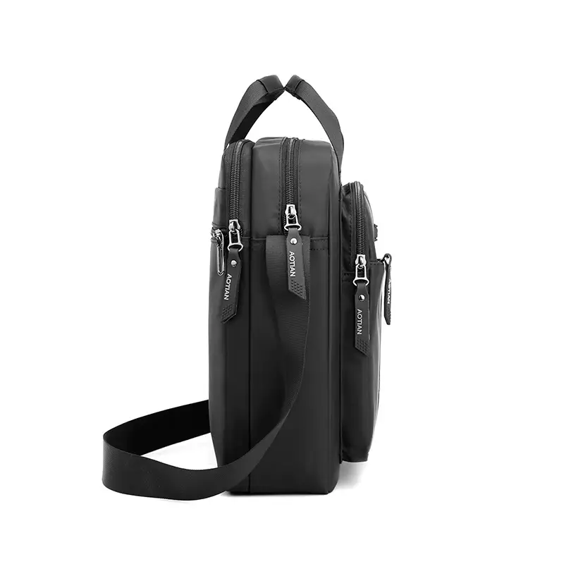 Men's Vertical Messenger Bag, Oxford Cloth Shoulder Bag for Business and Commute