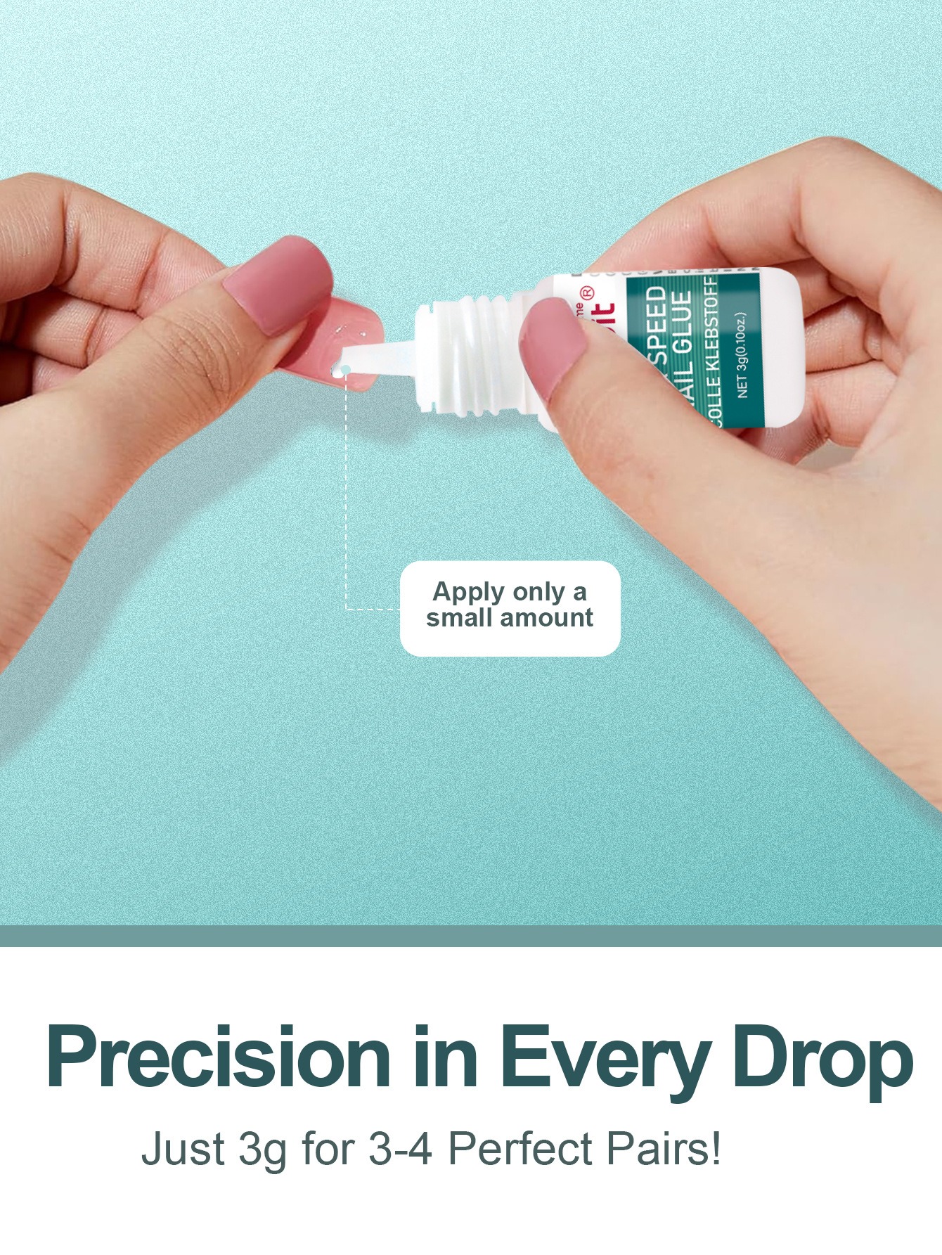 Nail Adhesive For Decorative Accessories - No-Cure Formula Quick-Drying Specialized Glue For Nail Salons Strong Bonding Glue For Artificial Nails