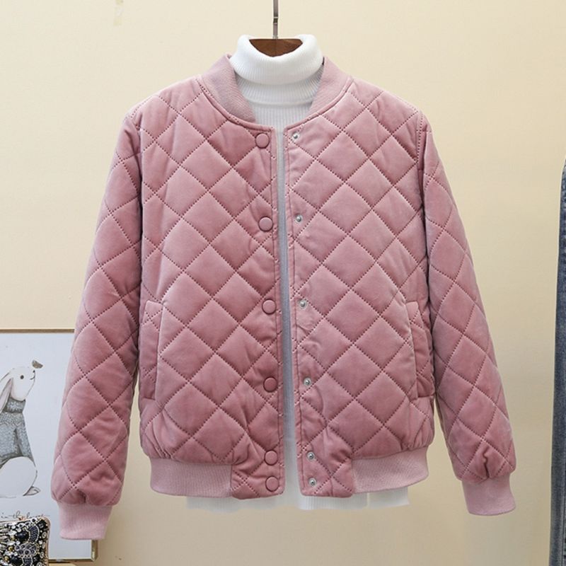 Women's Cotton padded Student Korean Baseball Uniform Pink - Shop at LoveMi