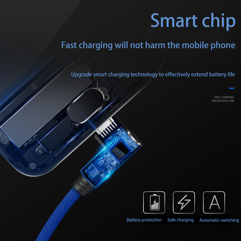 Mobile Phone Elbow Fast Charging Data Cable