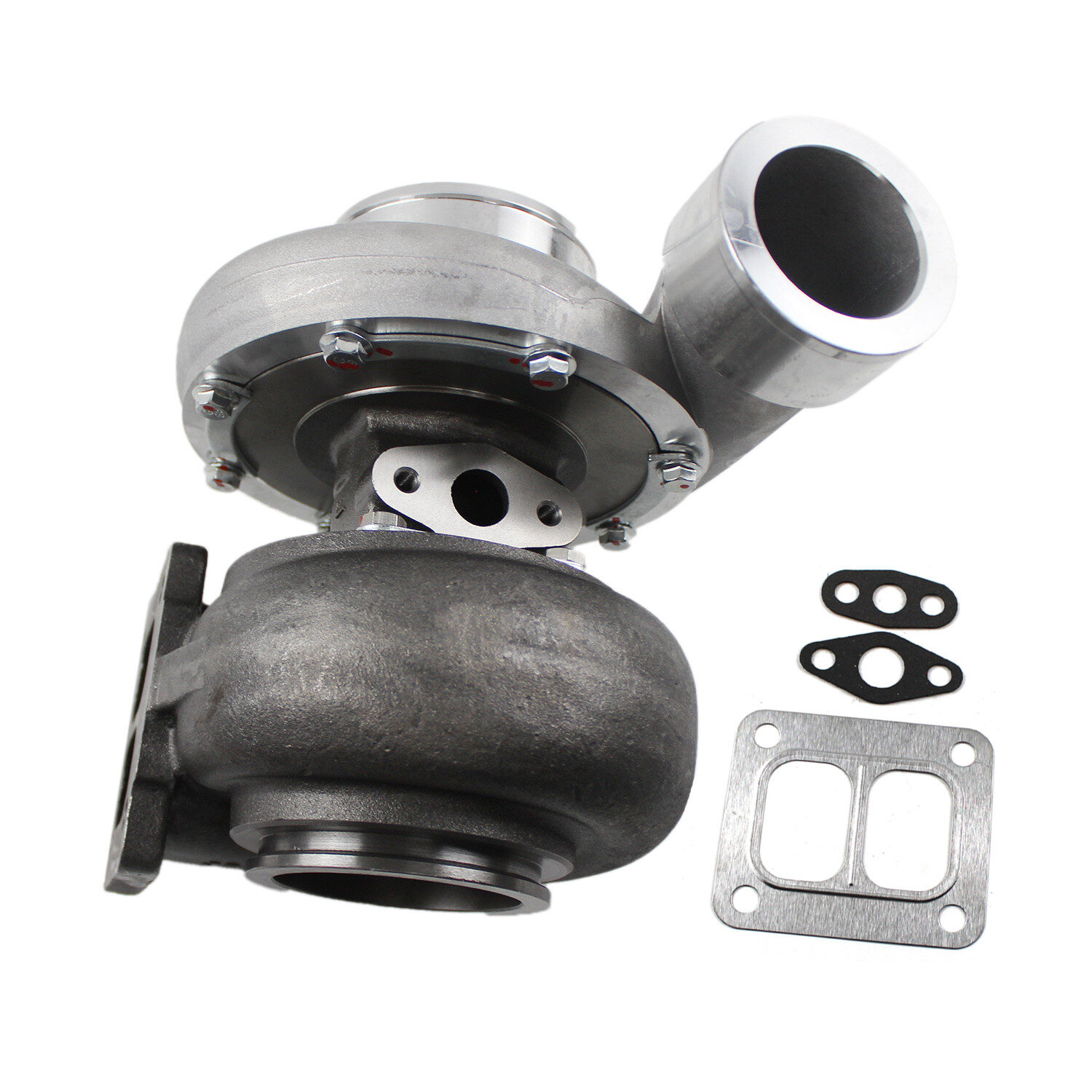 GT45 Universal Turbocharger With Gaskets T4 Turbo Charger 0.66 A,R 4.0L-6.0L Engine