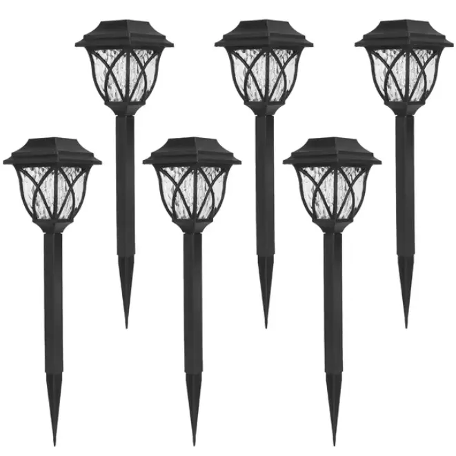 Solar Powered Wooden Stake Outdoor Decorative Landscape