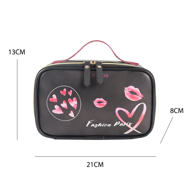 Portable Toiletry Bag Storage Bag Cosmetic Bag Black - Shop at LoveMi