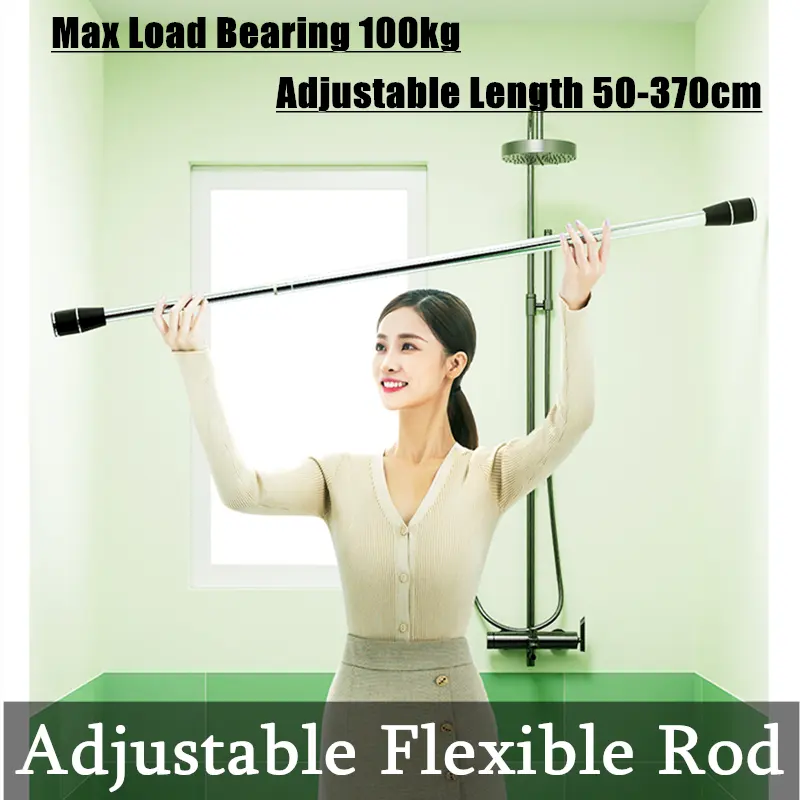 Punch-free Telescopic Rod Curtain Bedroom Shower Drying
