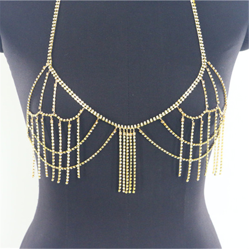 Title 5, Ladies Single Row Diamond Chain Halter Neck Ves...