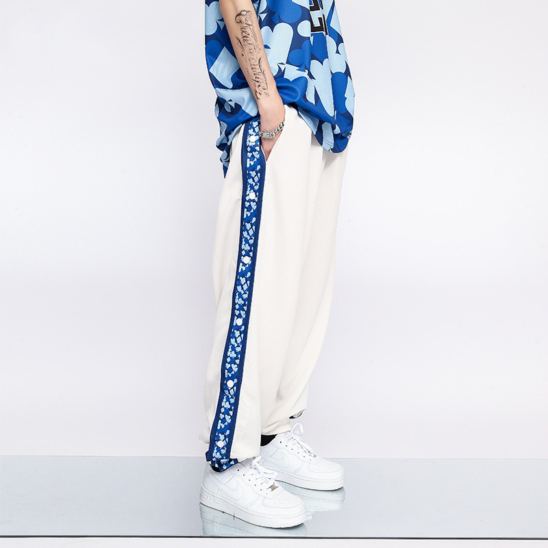 Men's Autumn Straight Casual Wide Leg Sports Pants