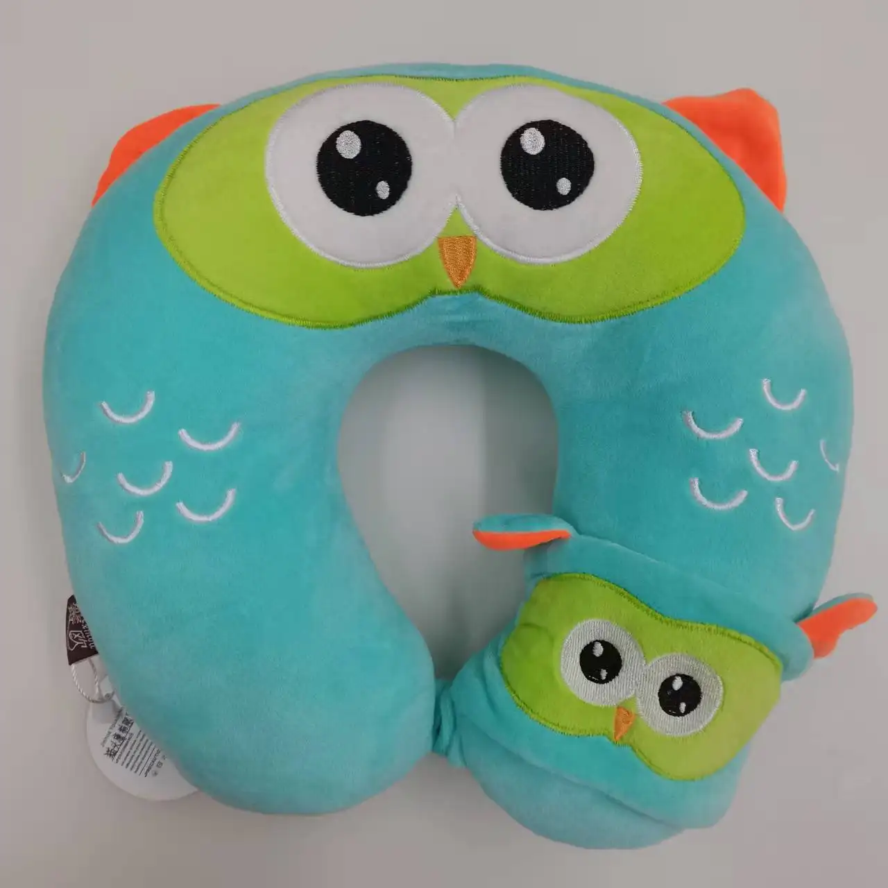 Cute Blue Owl UShaped Travel Neck Pillow