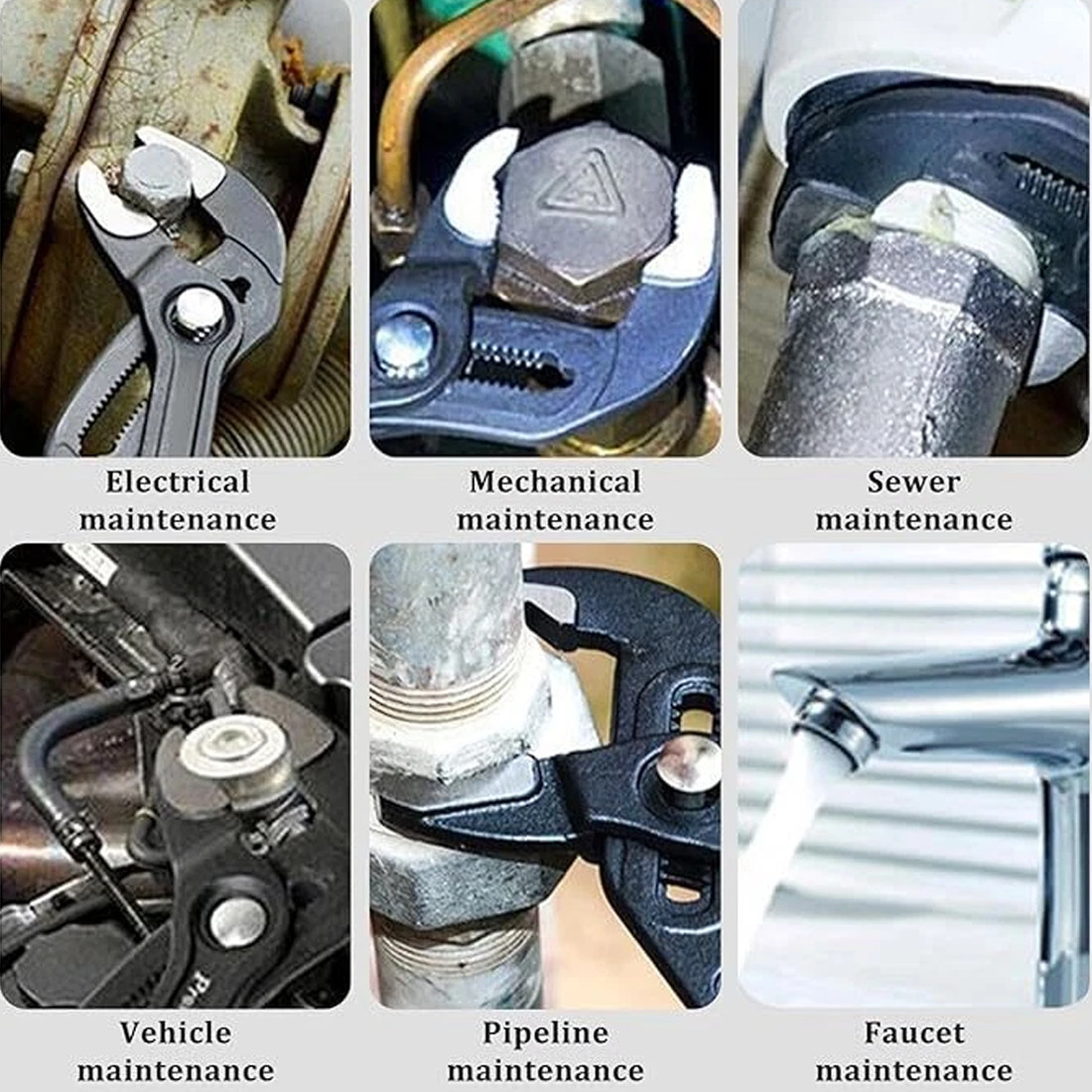 NEW 3x Water  Pliers Quick Release Plumbing Pliers Wrench Adjustable Water... 17