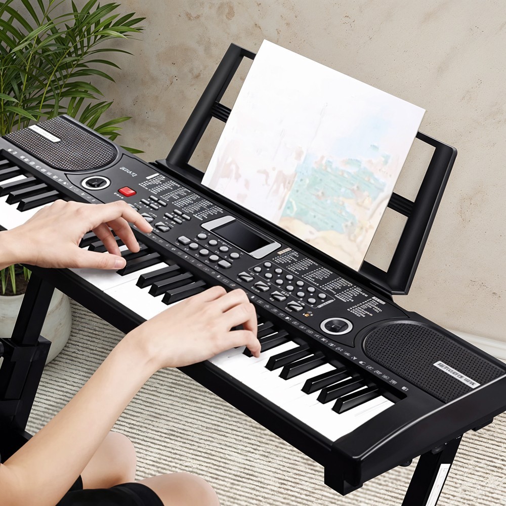 61 Keys Electronic Full Size Keyboard Digital Music Piano 60 Demo Sheet Stand