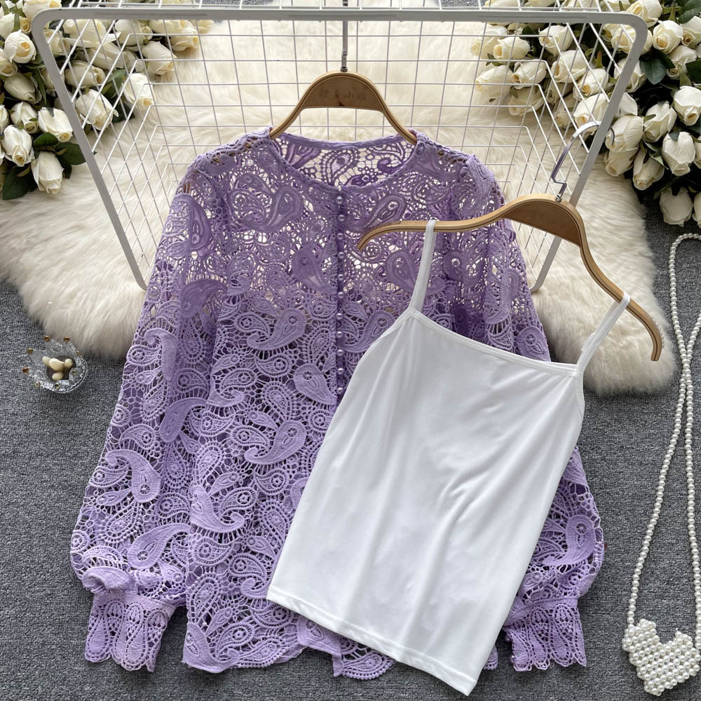 Age-reducing Bubble Sleeve Round Neck Shirt Women's Tide