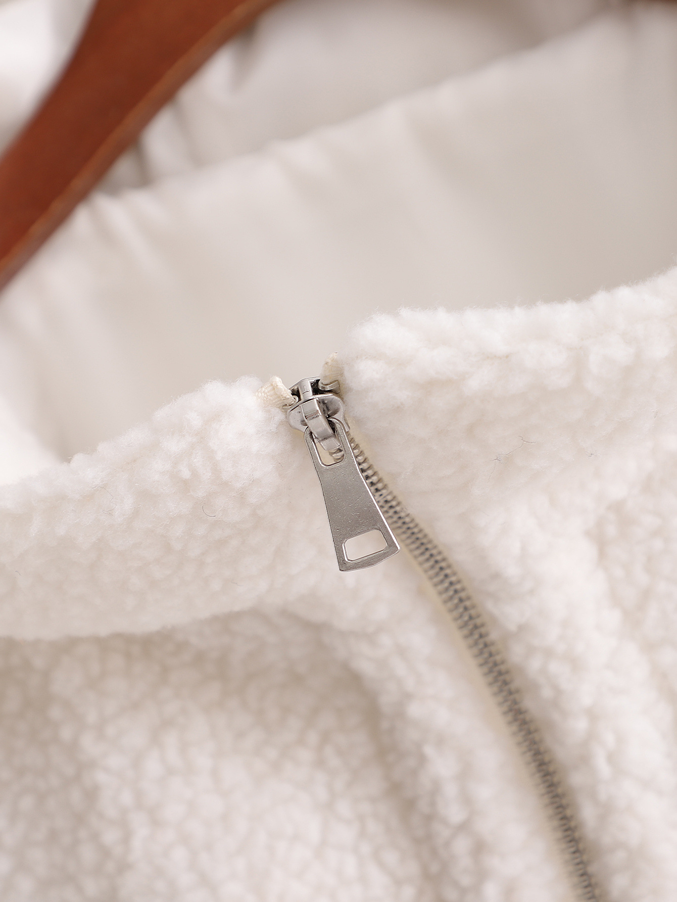 Ladies Fashion Loose Hooded Woolen Jacket