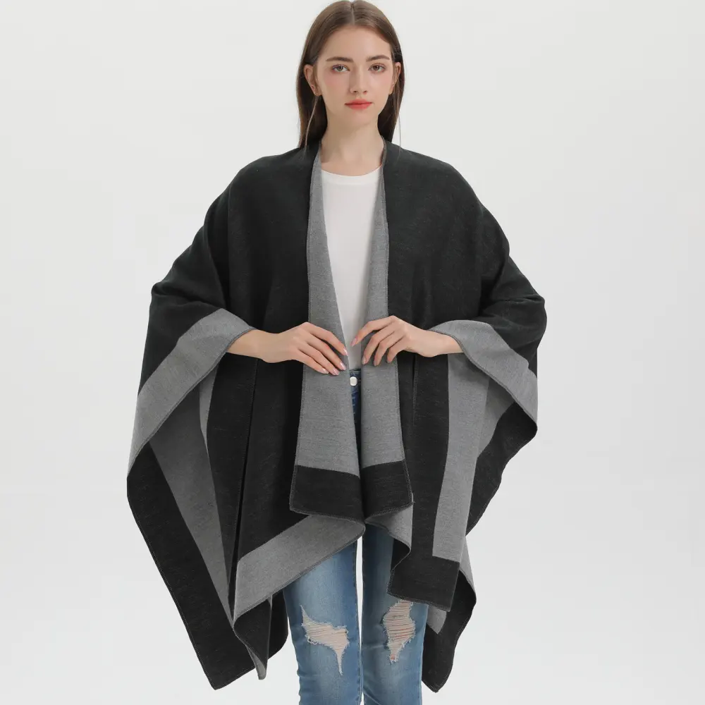 Women's Solid Split Shawl