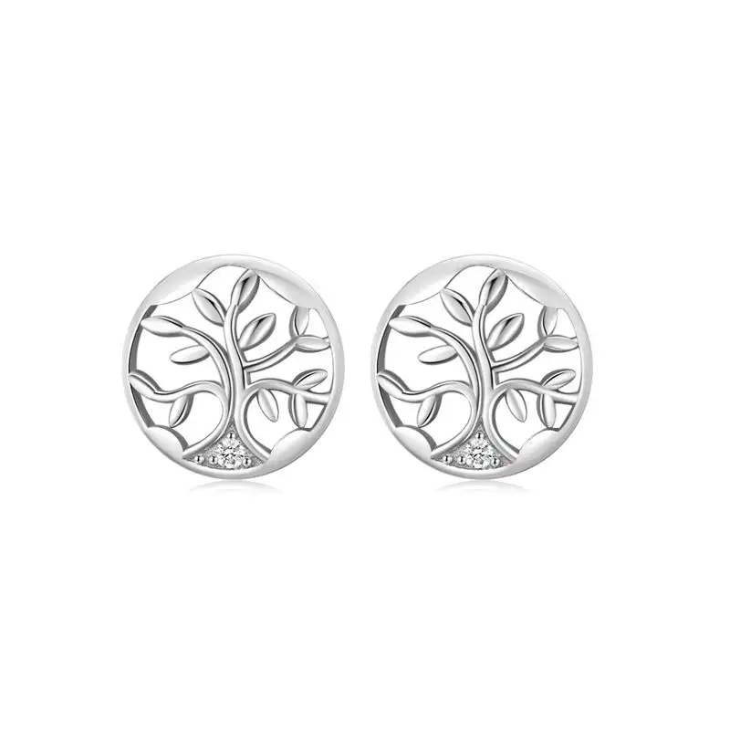 Tree Of Life Earrings With Branches And Leaves