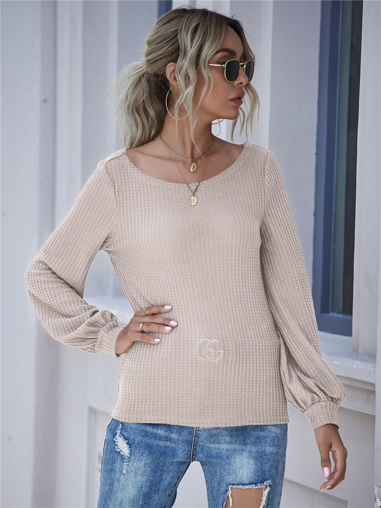 Title 4, Long Sleeve Slim Slimming Round Neck Sweater Lo...