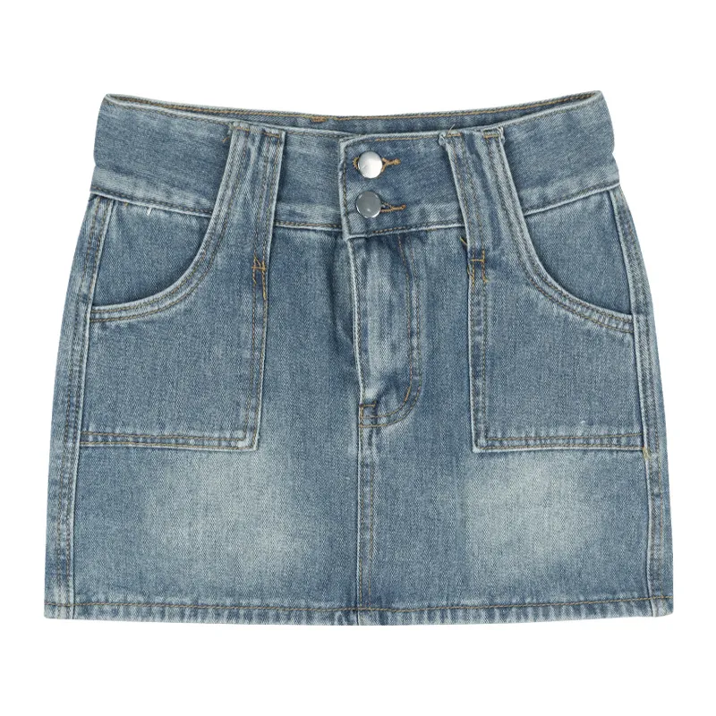 Fashion Personality Black Denim Skirt Women - Vintage Blue