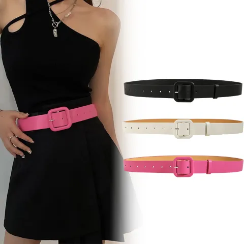 Fashion Personality Women's Wide Belt Simple High Sense Dress