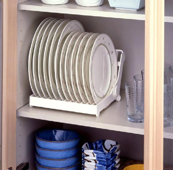 Kitchen dish rack dish drain rack dish rack (white)