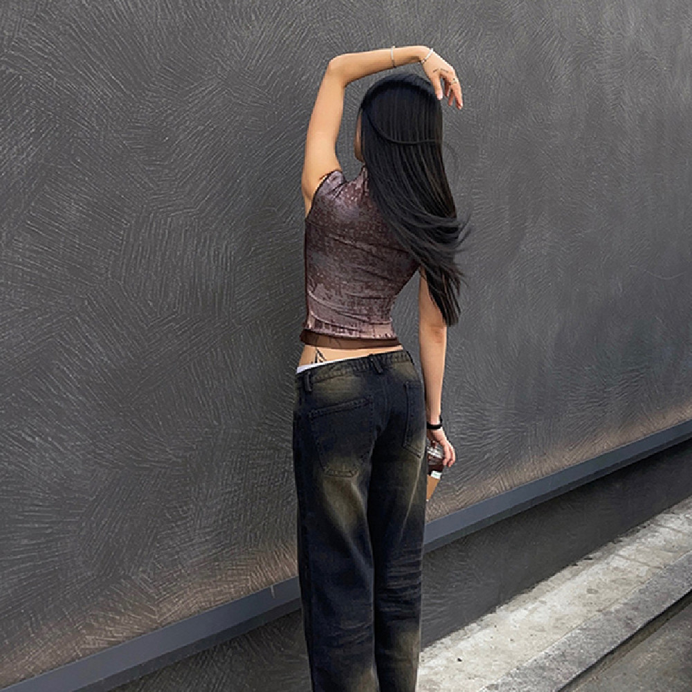 Fashion Printed Patchwork Mesh Vest