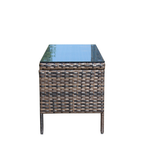 Outdoor Patio Furniture 1 Coffee Table With Clear Tempered Glass — foto 6