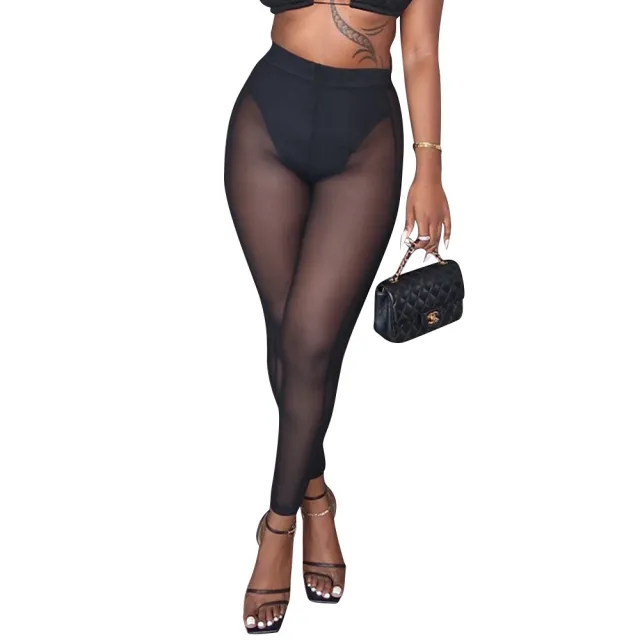 Sexy Mesh Stretch Tight Black Leggings Black - Shop at LoveMi